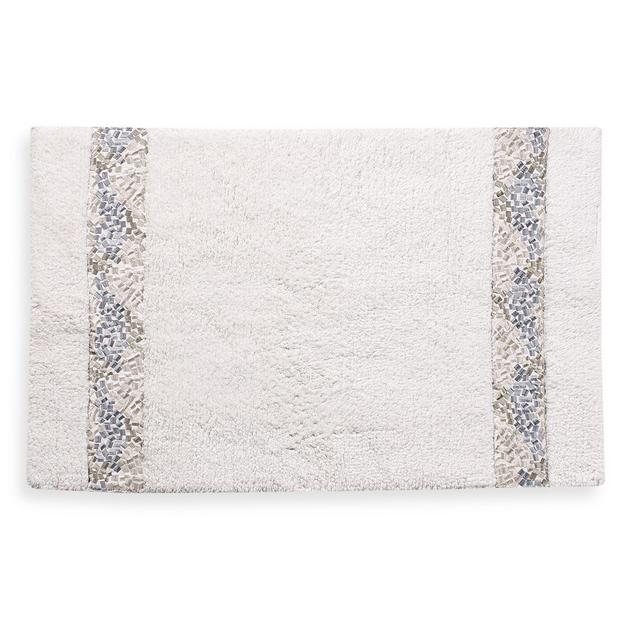 Croscill® Spa Tile 30-Inch x 20-Inch Bath Rug in White