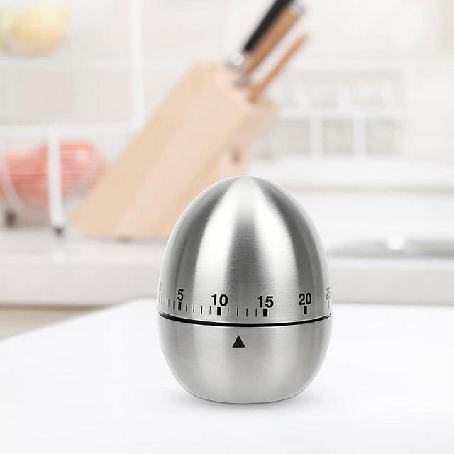 Kitchen Timer,Egg Timer,Kitchen Timers for Cooking,Egg Kitchen Timer Stainless Steel Rotating 60 Minutes Count Down Timer,No Batteries Required Timer,for Kitchen Cooking Work Learning (Kitchen Timer)