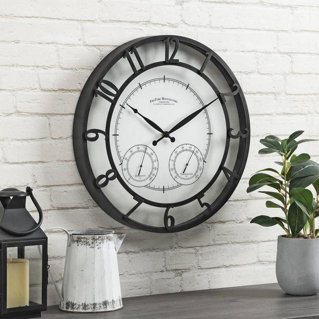 Park Outdoor Wall Clock Bronze - FirsTime