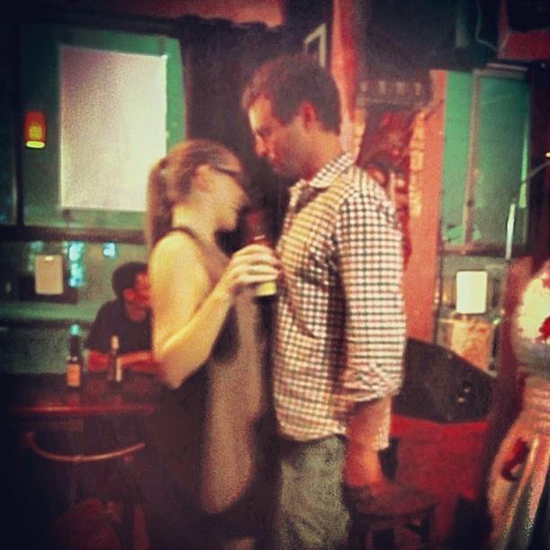 Dance pic captured by #bridesmaidAnnGarrigan at Evangelos, before Blind Man Sam stopped playing Santa Fe.