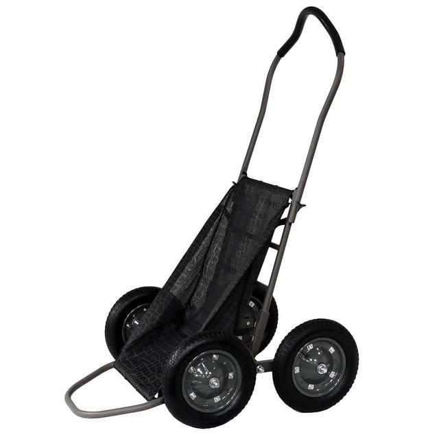 Hawk Crawler 500-Pound Capacity Foldable Hunting Multi-Use Deer Game Recovery Cart Utility Gear Dolly with 4 Oversized Wheels, Flat Dark Earth Gray