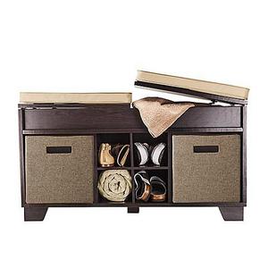 Real Simple® 3-Cube Split-Top Storage Bench in Espresso