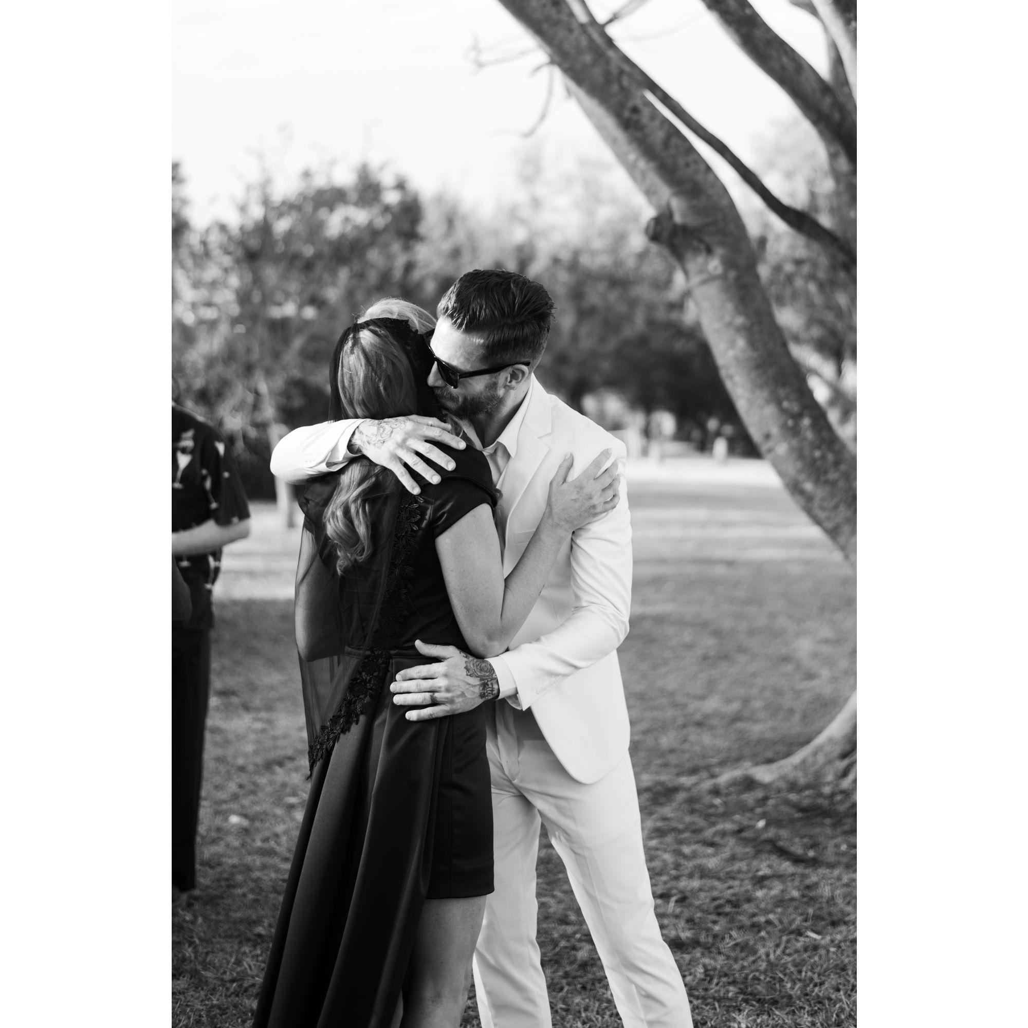 The first of 56134 ceremony hugs