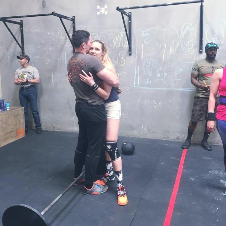 Mike supporting Ashley at her first CrossFit competition