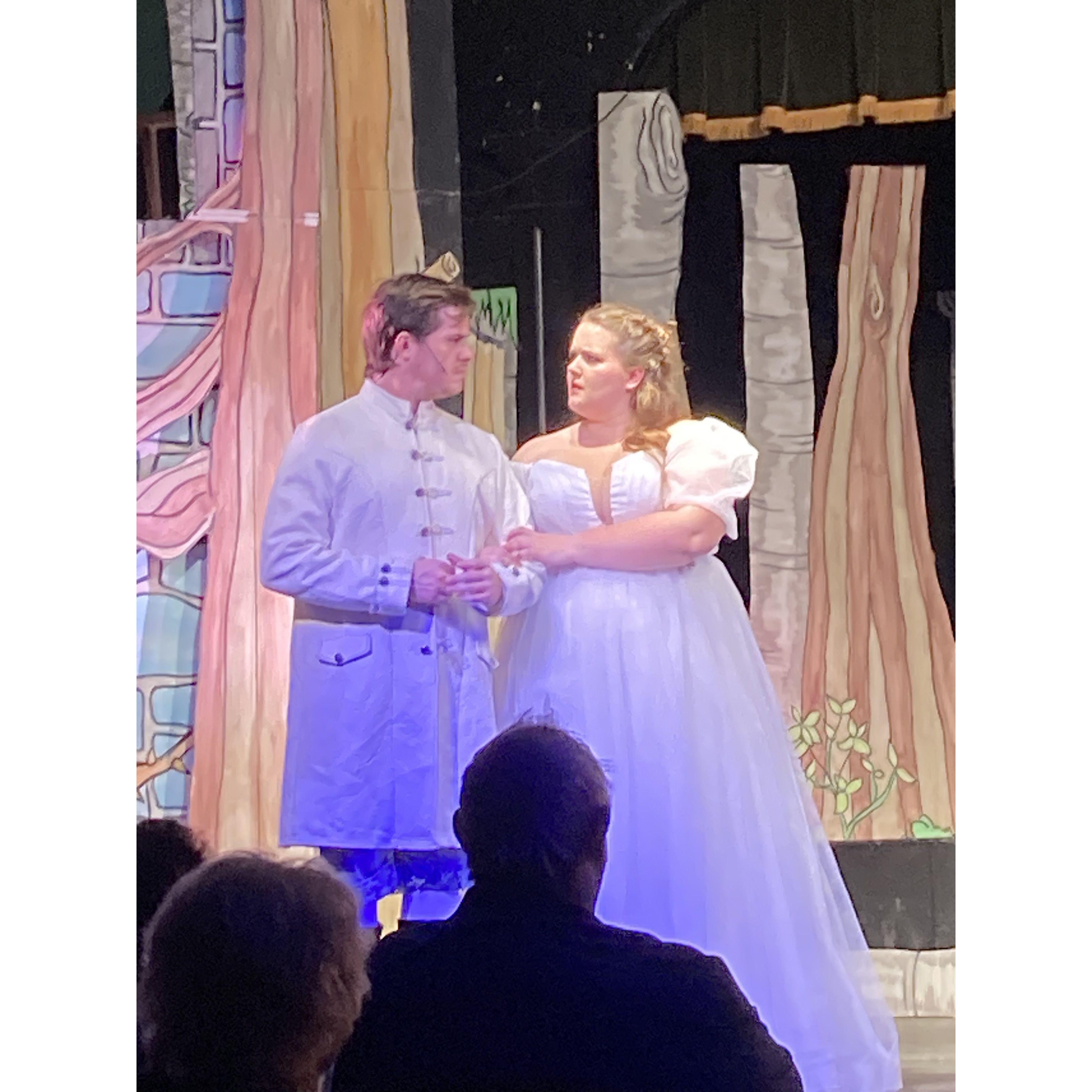 Cinderella and her Prince in Into the Woods 2023