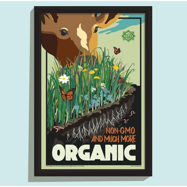 "Organic is Non-GMO" 12x18 color poster