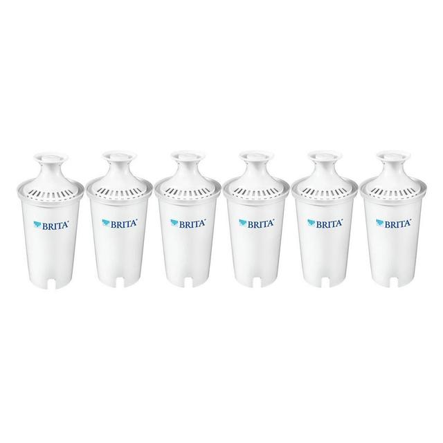 Brita Standard Water Filter, Standard Replacement Filters for Pitchers and Dispensers, BPA Free - 6 Count