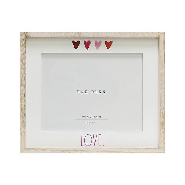 Rae Dunn 10 x 8 Inch Picture Frame Wood - Farmhouse Photo Frame for Wall Hanging or Desk / Tabletop Display - Rustic Frames for Family Photos, Couples, Kids, Pets - Home and Office Décor, "Love"
