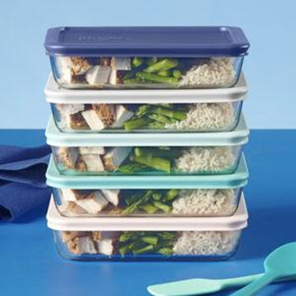 Pyrex Simply Store Glass Food Storage Meal Plan Set