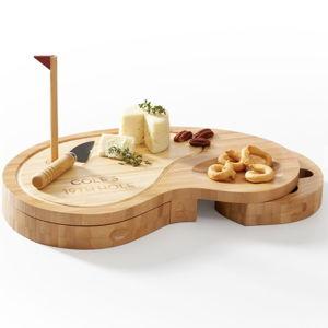 Golf Cheese Board and Knives Set