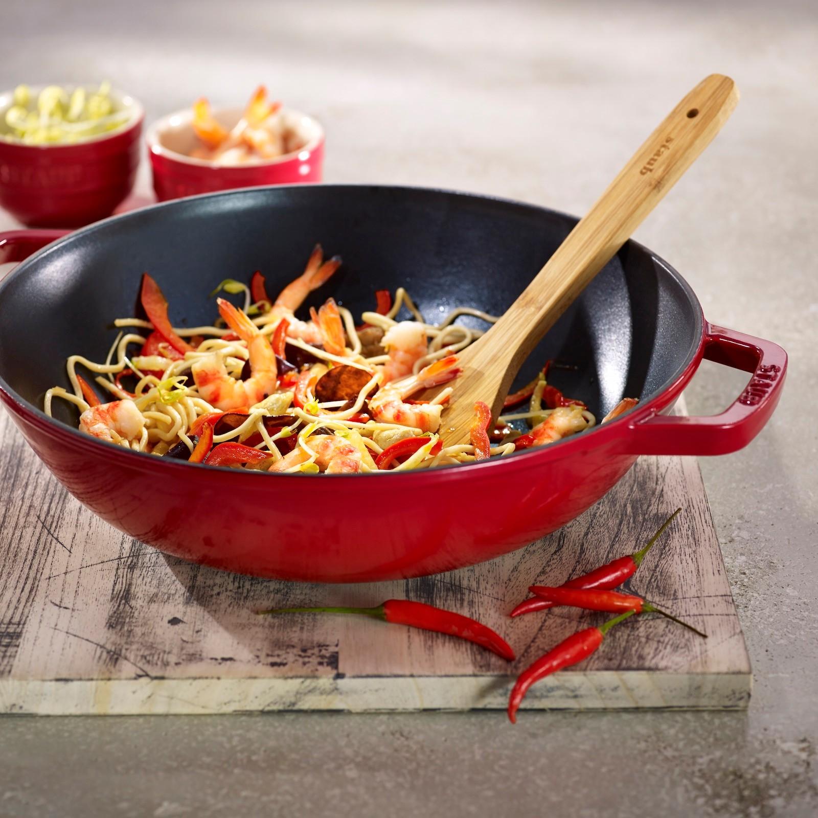 Buy Staub Cast Iron - Woks/ Perfect Pans Wok with glass lid