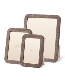 AERIN Modern Shagreen Frame, 5" x 7" Chocolate