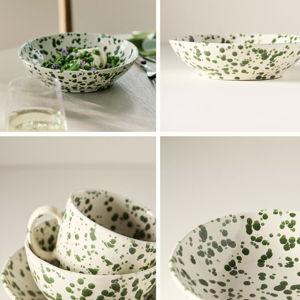 Splatter Portuguese Stoneware Pasta Bowl