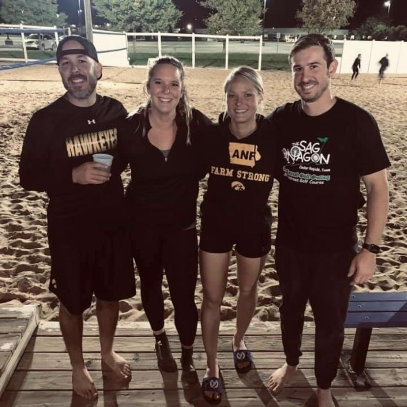 First volleyball tournament together.