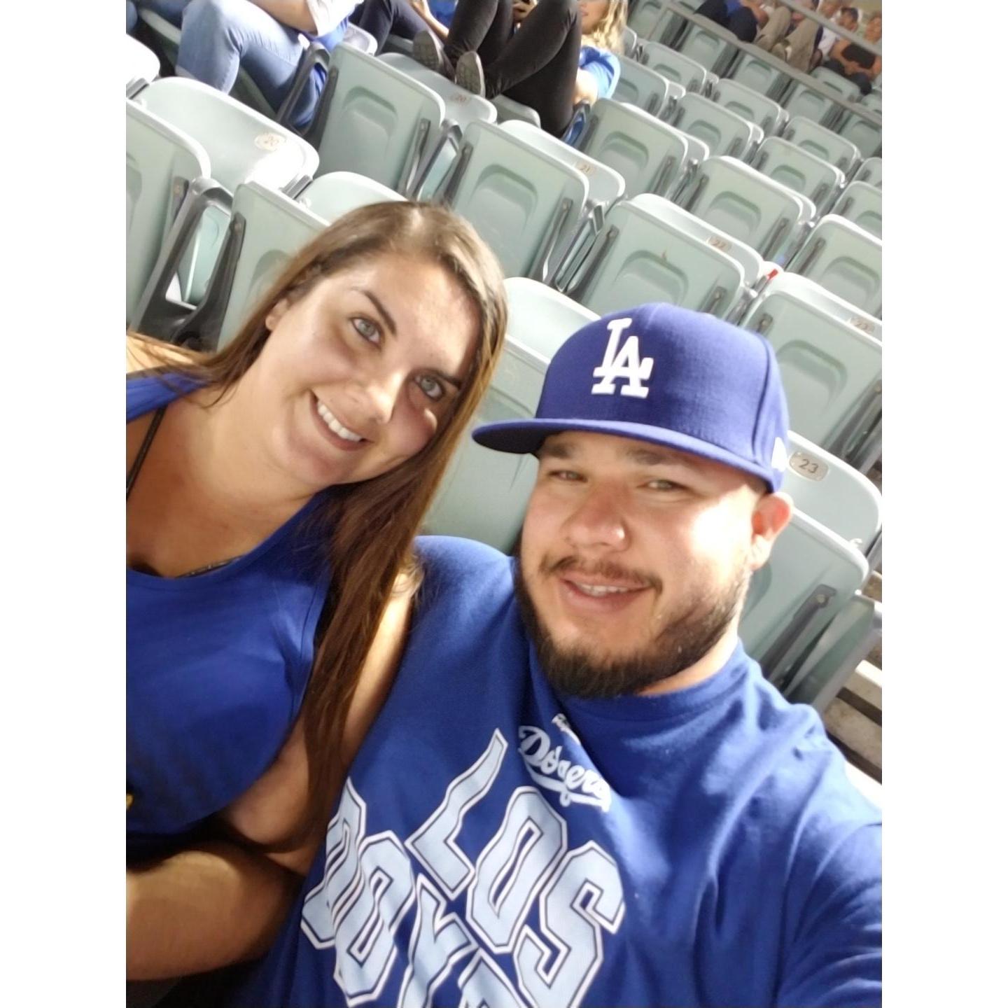First Dodger game together.