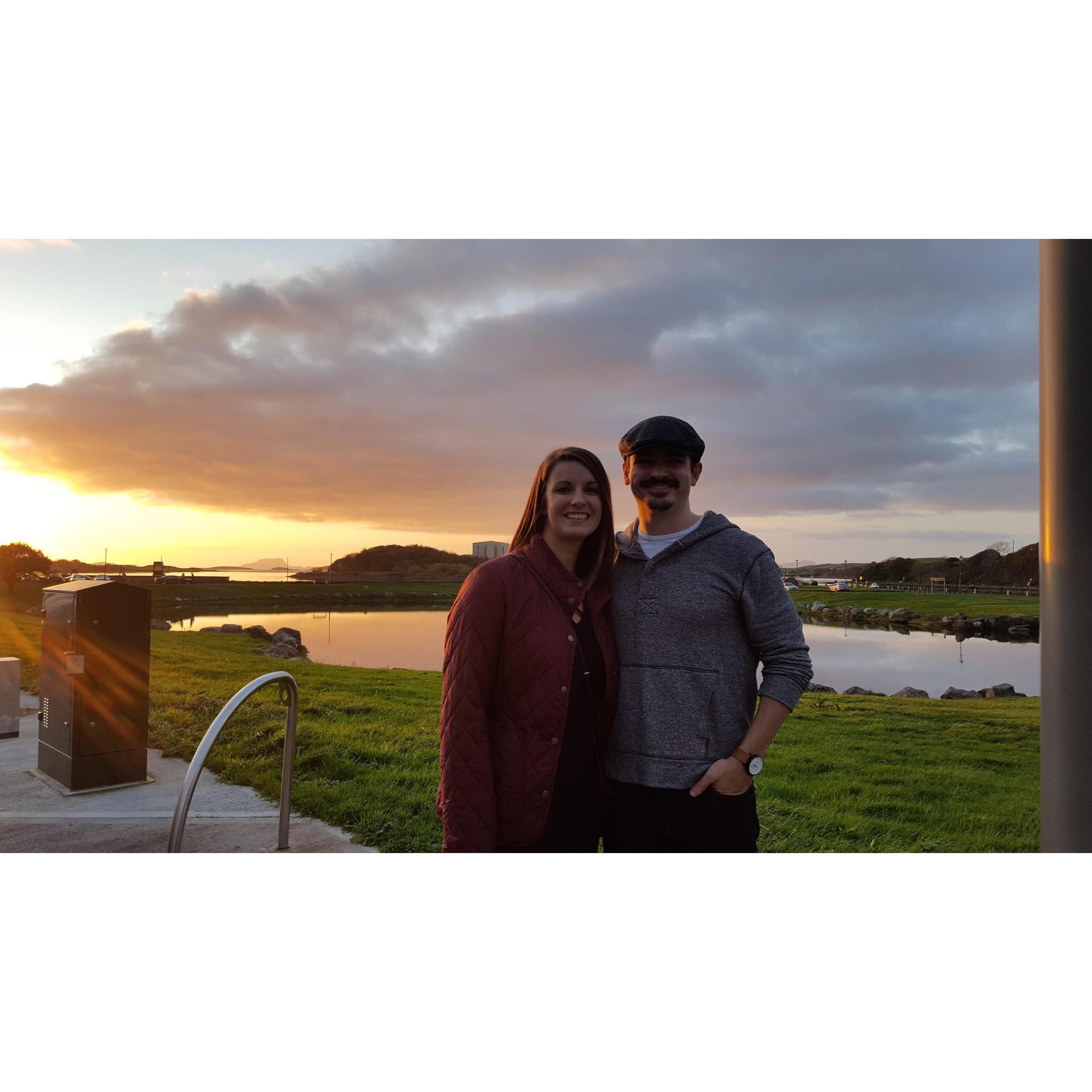 Enjoying a sunset in Ireland