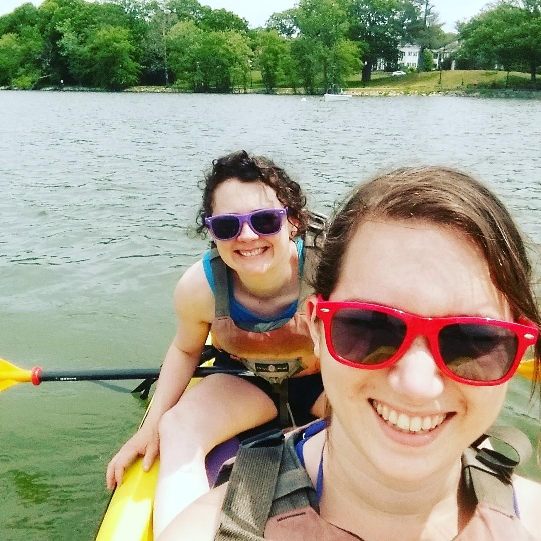 One of our first dates was kayaking on Jamaica Pond