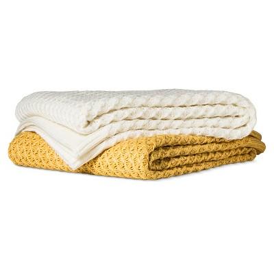 Sweater knit Throw Blanket - Threshold™ in Sun Eclipse