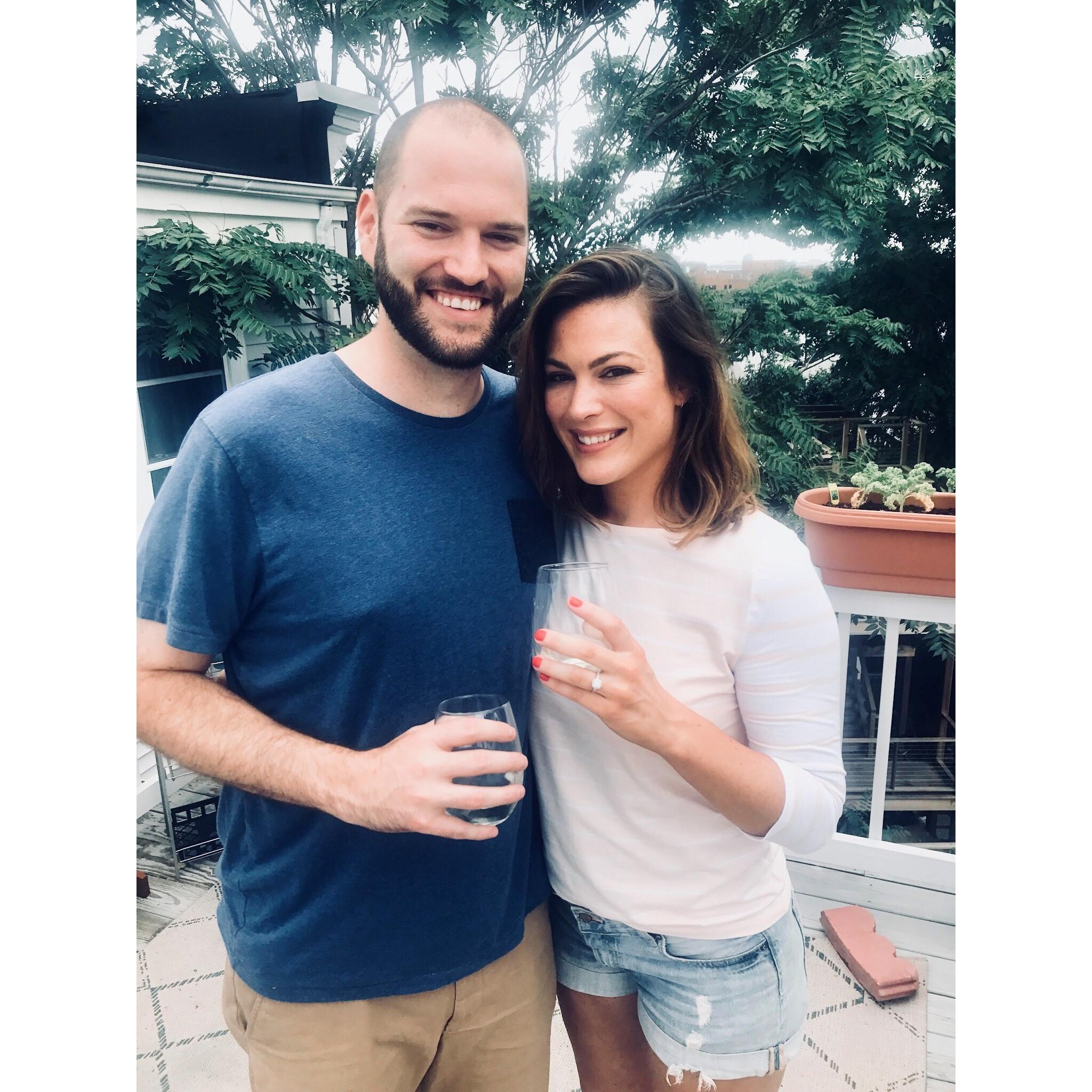Still in shock and with a brand new shiny ring!