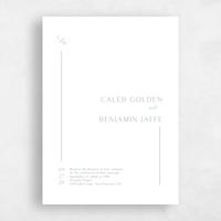 White Wedding Invitation - Merick Portrait