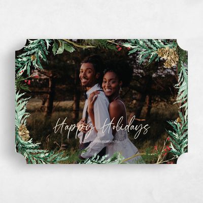Beige Ticket Holiday Card - Greensboro Photo