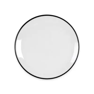 Everyday White® by Fitz and Floyd® Black Rim Dinner Plate