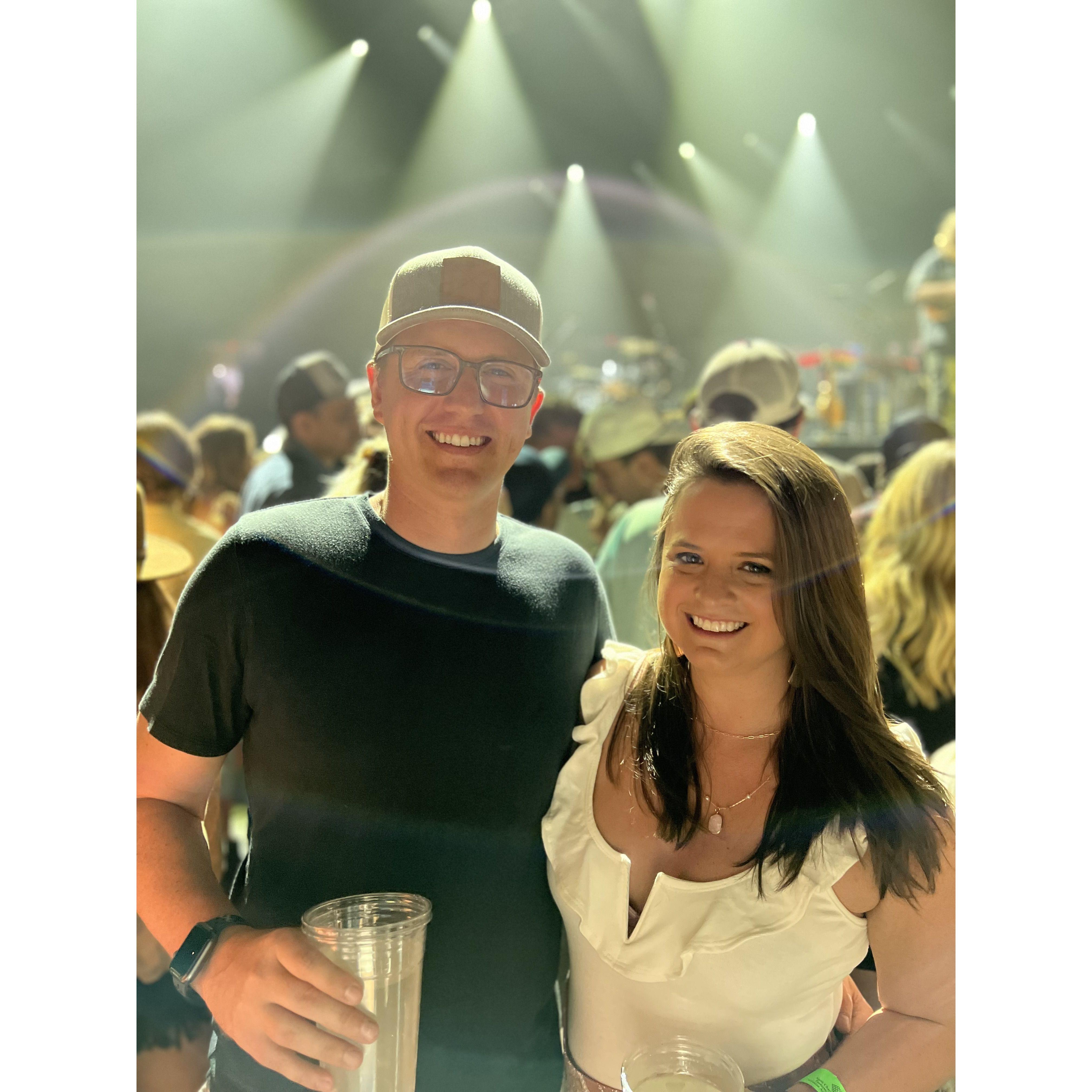 Our first official picture together - and first concert!