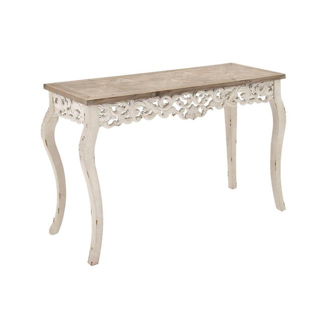 Ridge Road Décor Country Wood Console Table in White