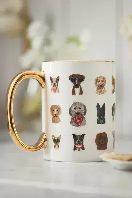 Rifle Paper Co. Porcelain Hot Dogs Mug