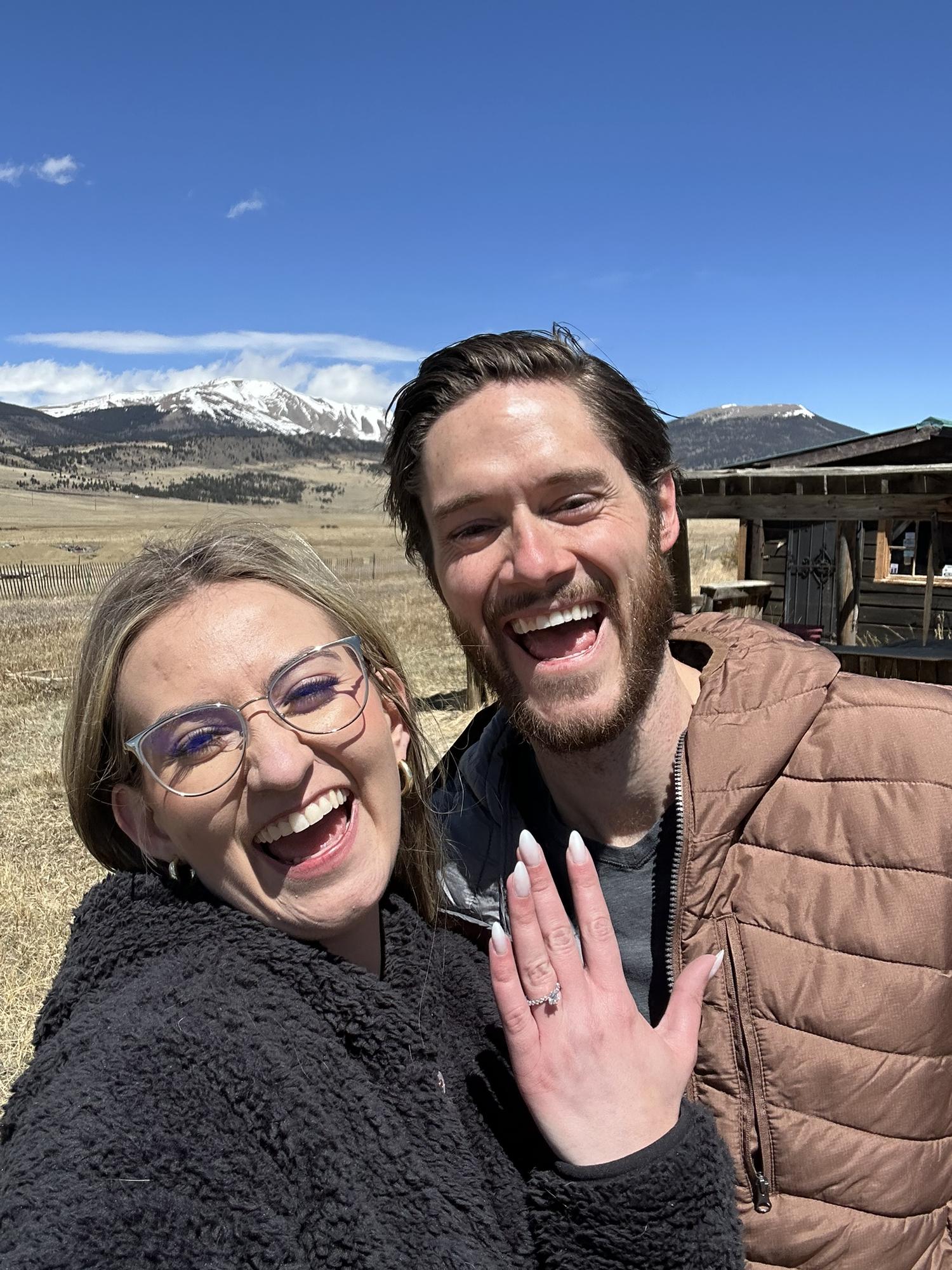 This was taken right after I said YES after our horseback ride in Breckenridge!!