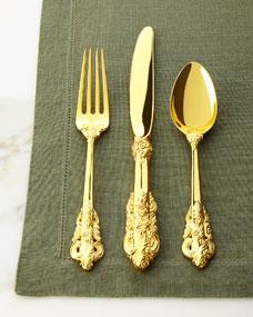Godinger 65-Piece Gold 20th-Century Baroque Flatware Service