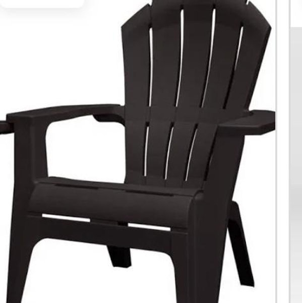 Adams RealComfort Deluxe Black Resin Frame Adirondack Chair