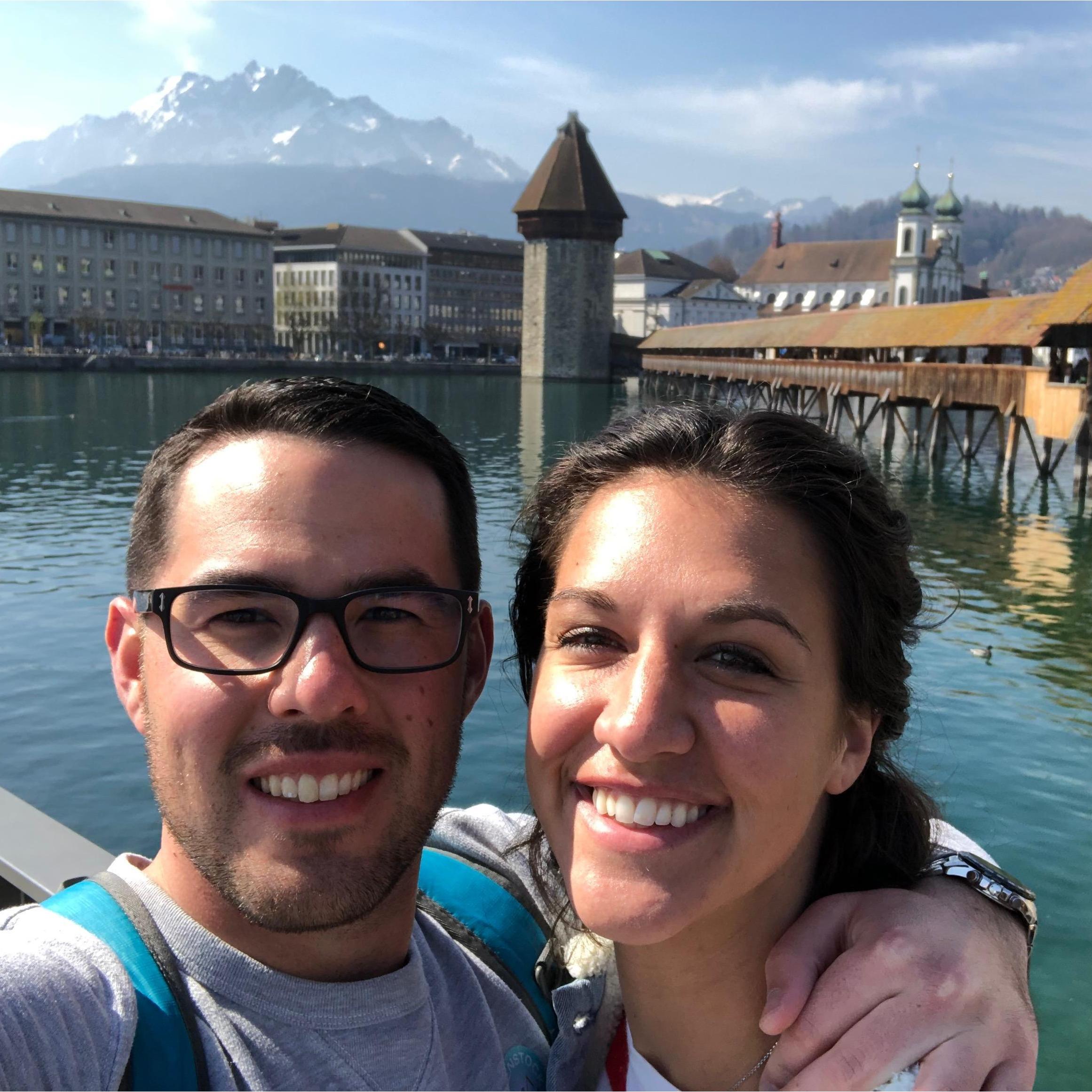 Lucerne, Switzerland! 
One of the best days ever. We took a ferry and a tram up to the Burgenstock! (A new remote hotel with gorgeous views)
