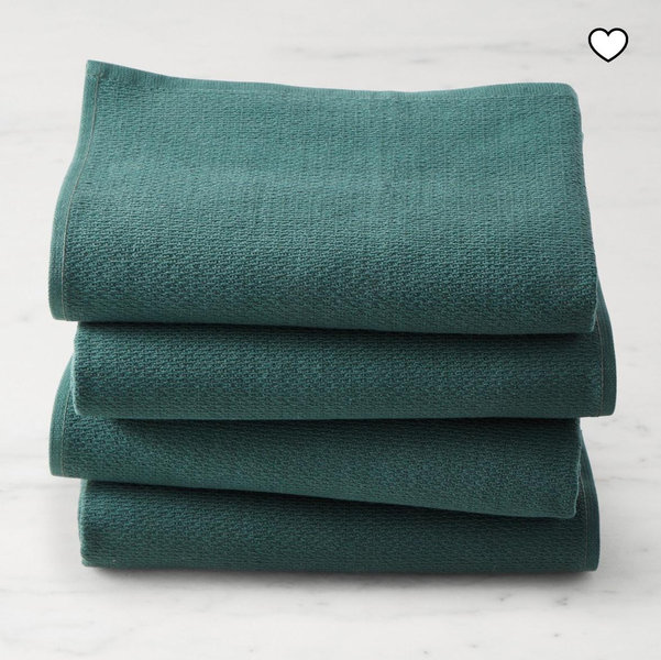 Williams Sonoma All Purpose Towels - Set of 4, Dark Green