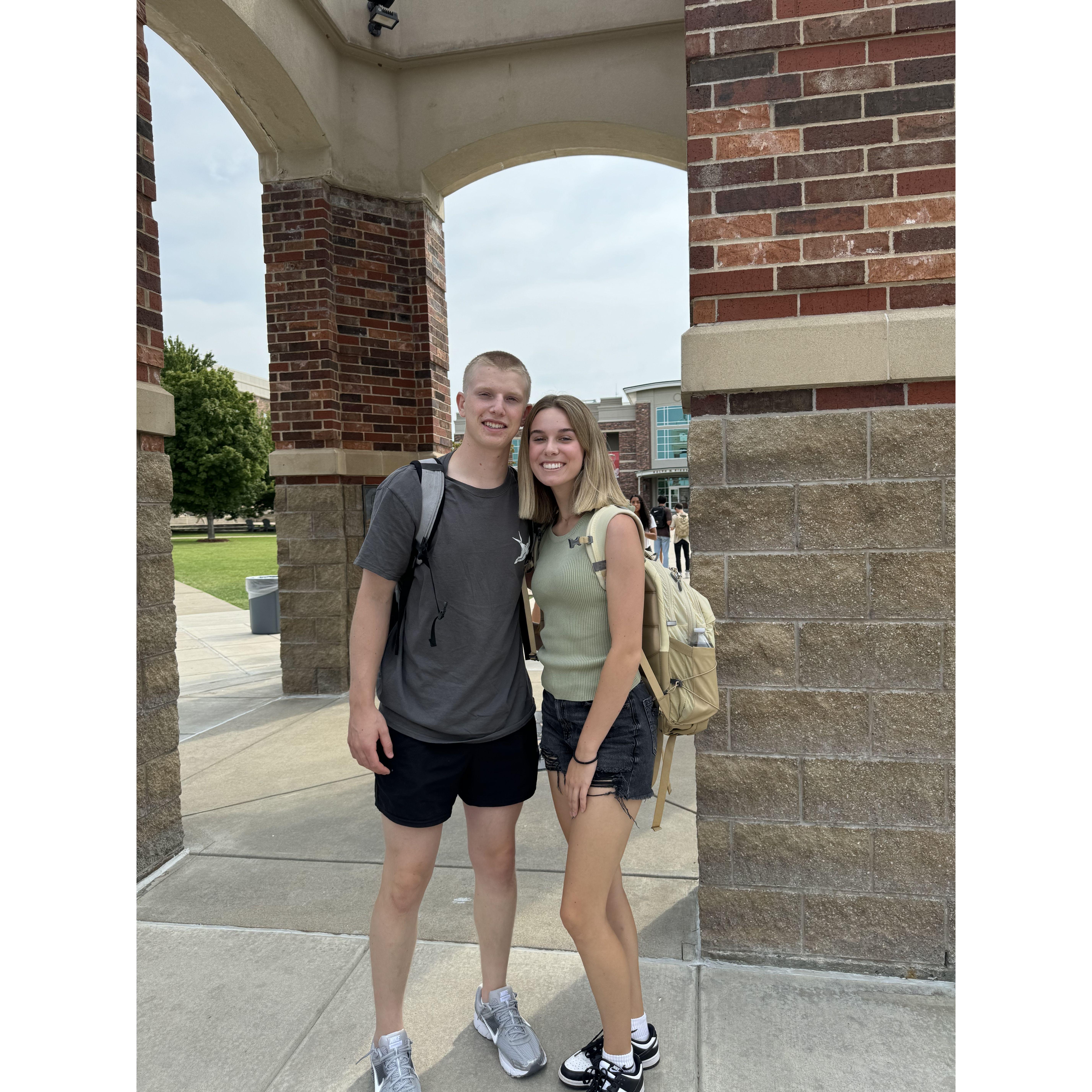 First day of our sophomore year at Evangel.