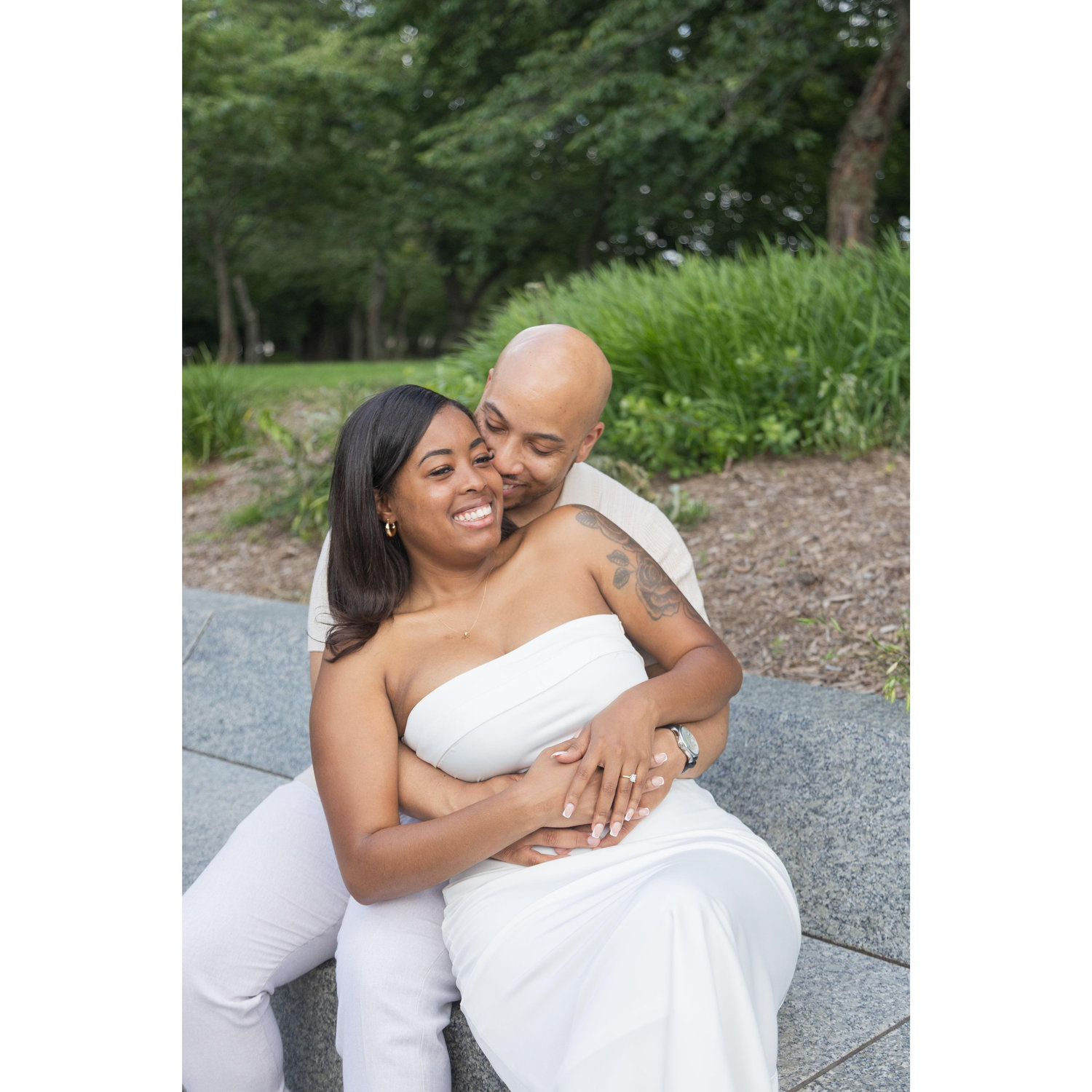 Throughout the photoshoot, Terrell kept Emani laughing as he knows how awkward she can be when taking photos.