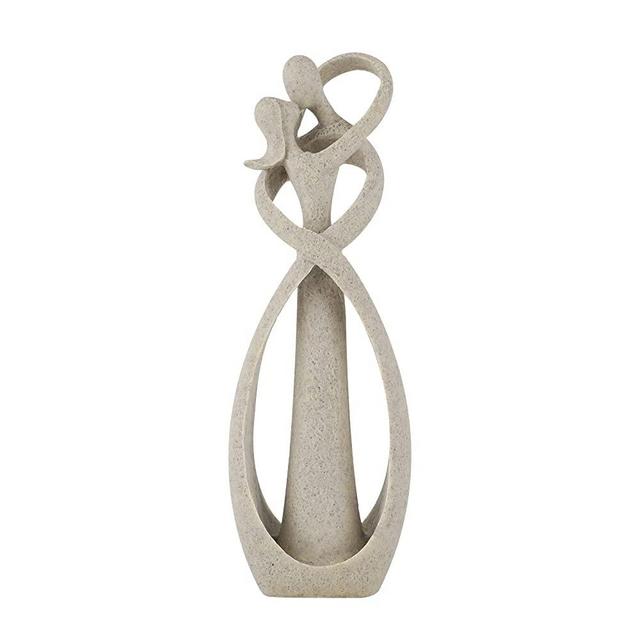 Trycooling Kissing Lovers Statue Abstract Sculpture Resin Statues for Home Decor Modern Home Office Desktop Shelf Bookshelf Decor