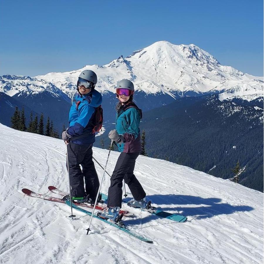 Skiing our favorite mountain Crystal in Washington!
