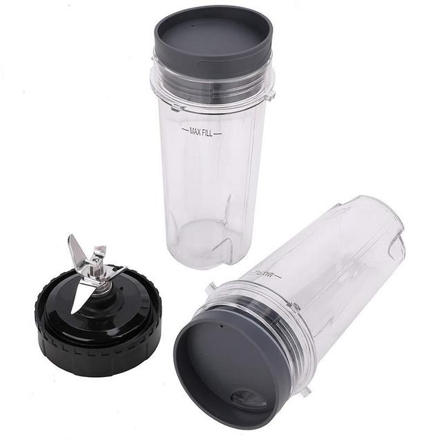 2 Pack Single Serve 16 oz Cup & Blender Blade Assembly Replacement Parts Compatible with Ninja BL770 BL771 BL772 BL740 BL780 BL660 BL663 Professional Smoothie Blender