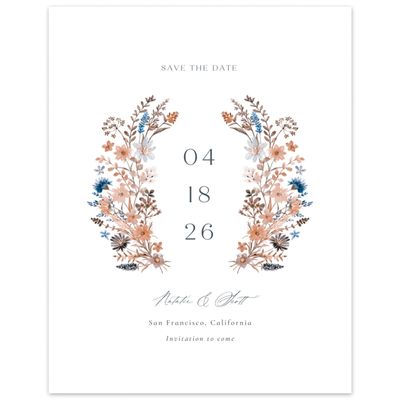 Blue Wedding Digital Save the Date - Spasso Portrait