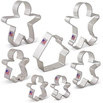 Gingerbread Man Cookie Cutter 7 pc set