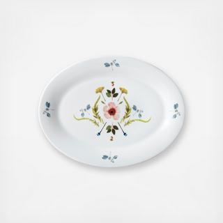 Scandinavian Floral Oval Platter