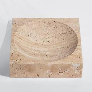 Travertine Square Bowl