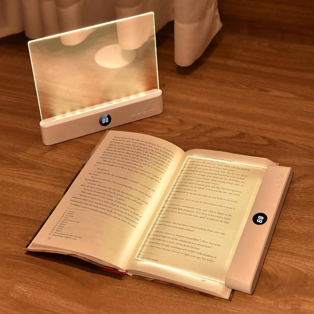 Choudao Tech LED Book Light and Night Light 2 in 1, 3 Color Temperatures & Stepless Dimming, USB Rechargeable Reading Light with Timer for Night Reading (White)