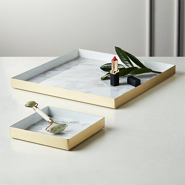 Active White Marble Trays