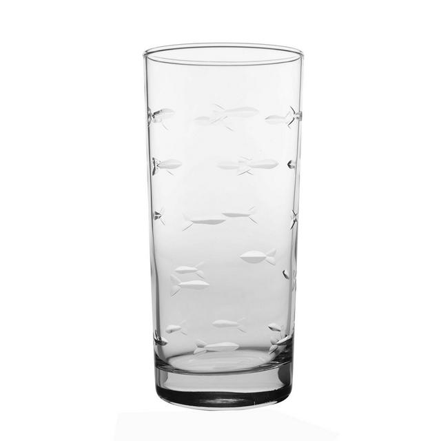 Rolf Glass School Of Fish Cooler Highball 15Oz - Set Of 4 Glasses