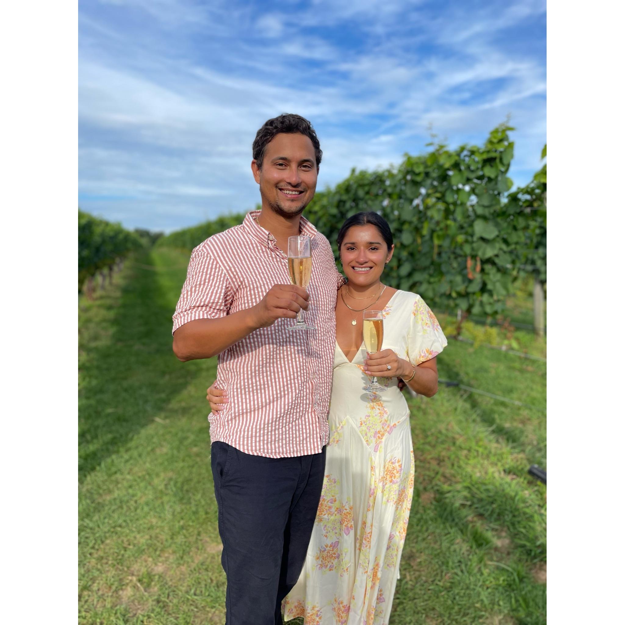 A few minutes after Erika said yes! 8-18-21