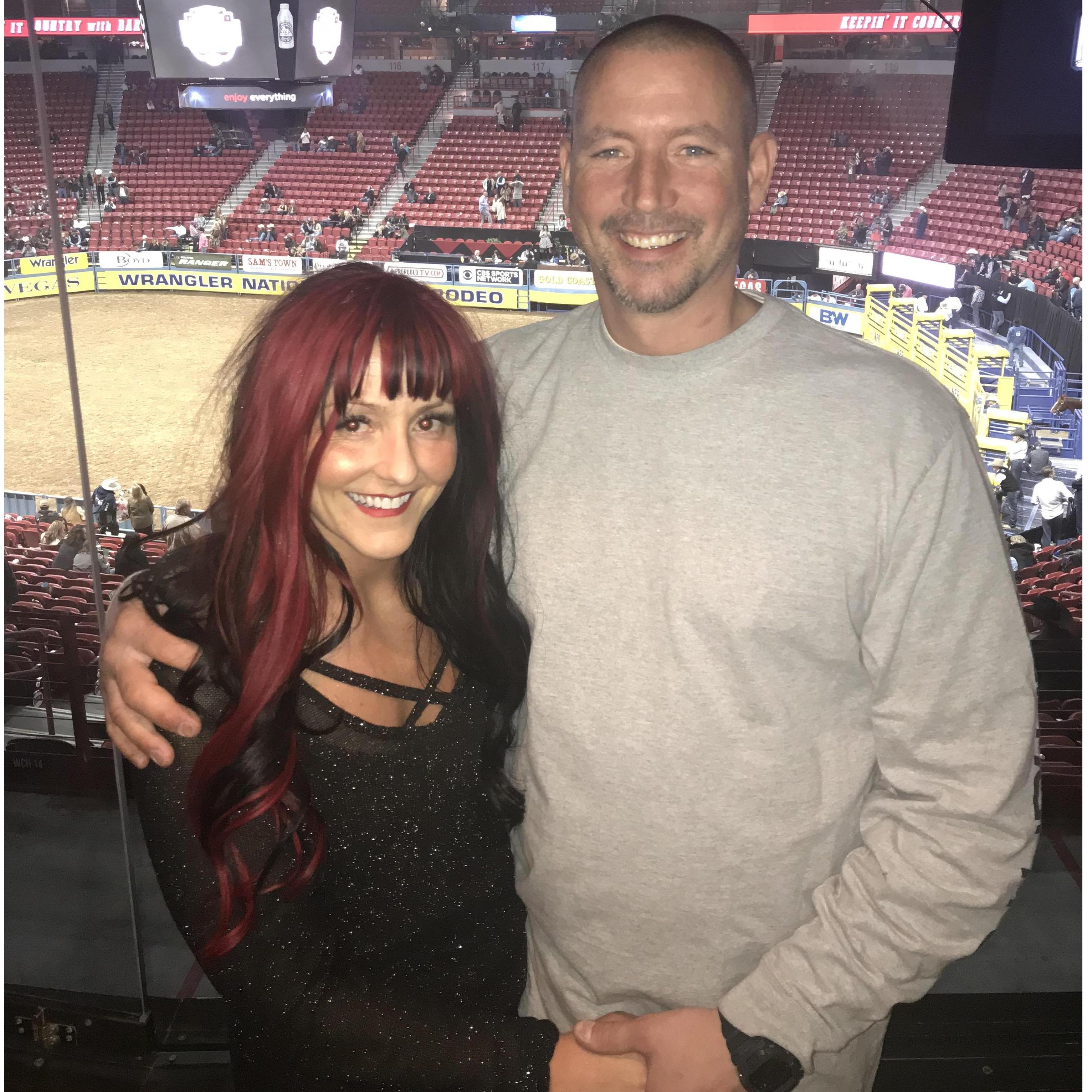 HAVING FUN IN THE BOX AT THE NFR