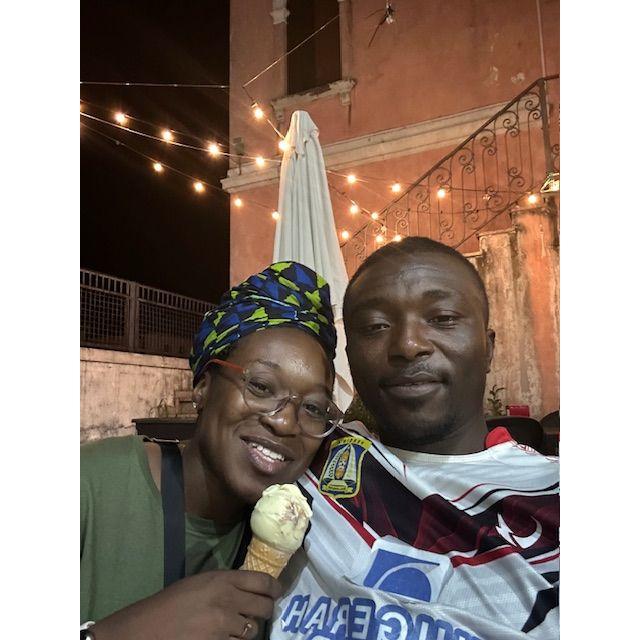 Ayuk taking Manyi out for her favorite thing- gelato!