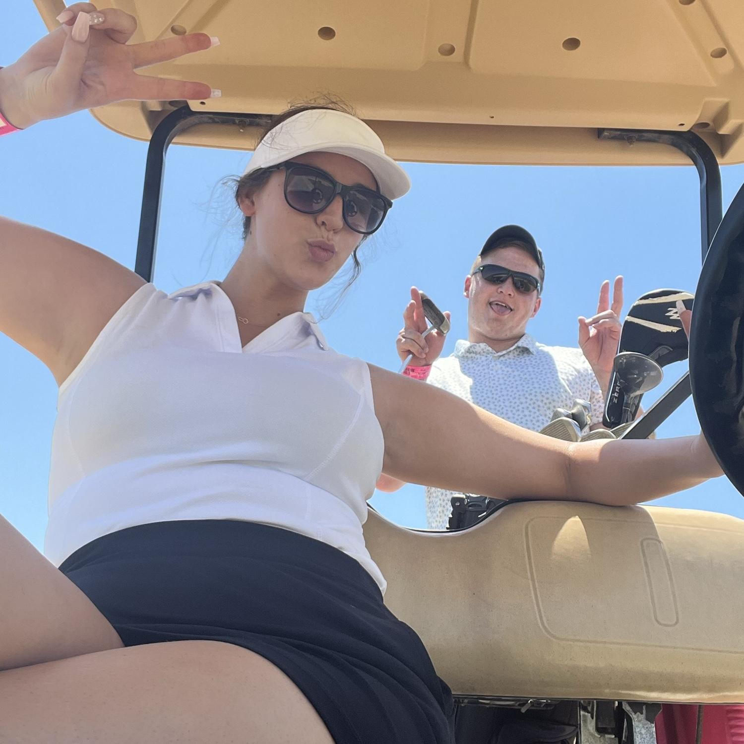 Allison's first and only time golfing - Rocky Point 2022